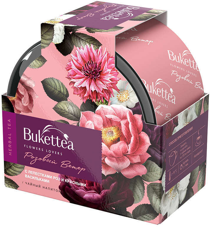 Артикул: H90012/2 — Чайный напиток BukettEA с добавками растительного сырья "Розовый ветер"