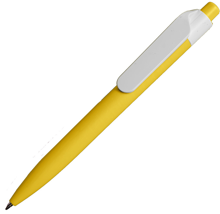 Артикул: H38019/03 — Ручка шариковая N16 soft touch, желтый, пластик, цвет чернил синий