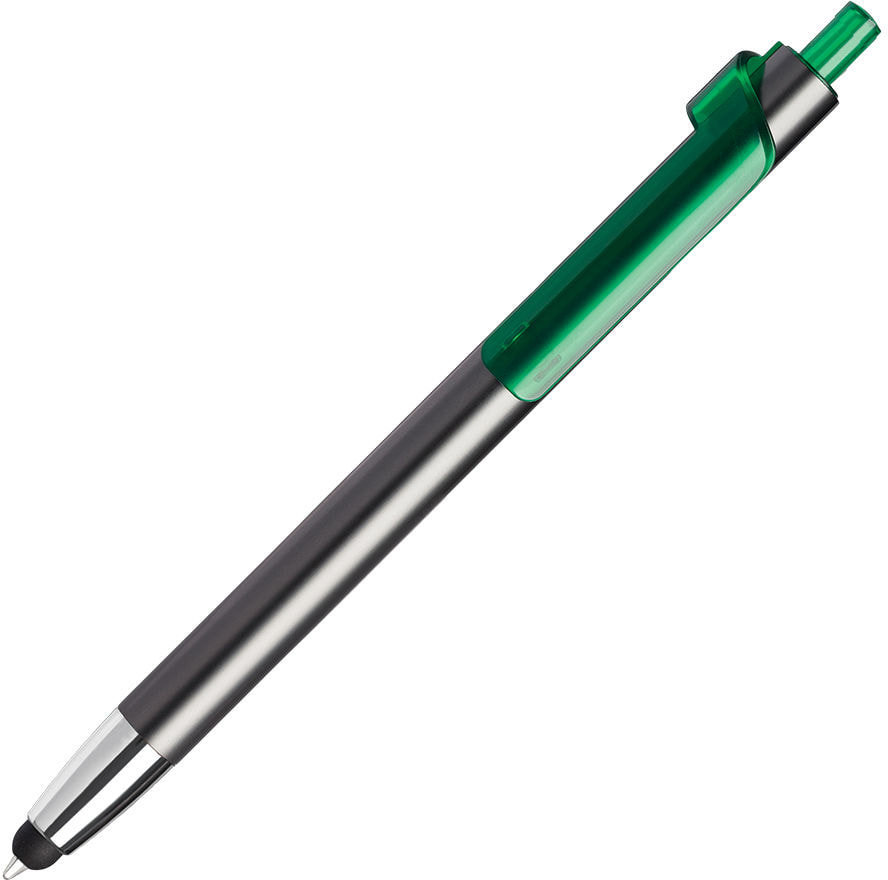 Артикул: H609/30/94 — PIANO TOUCH, ручка шариковая со стилусом для сенсорных экранов, графит/зеленый, металл/пластик