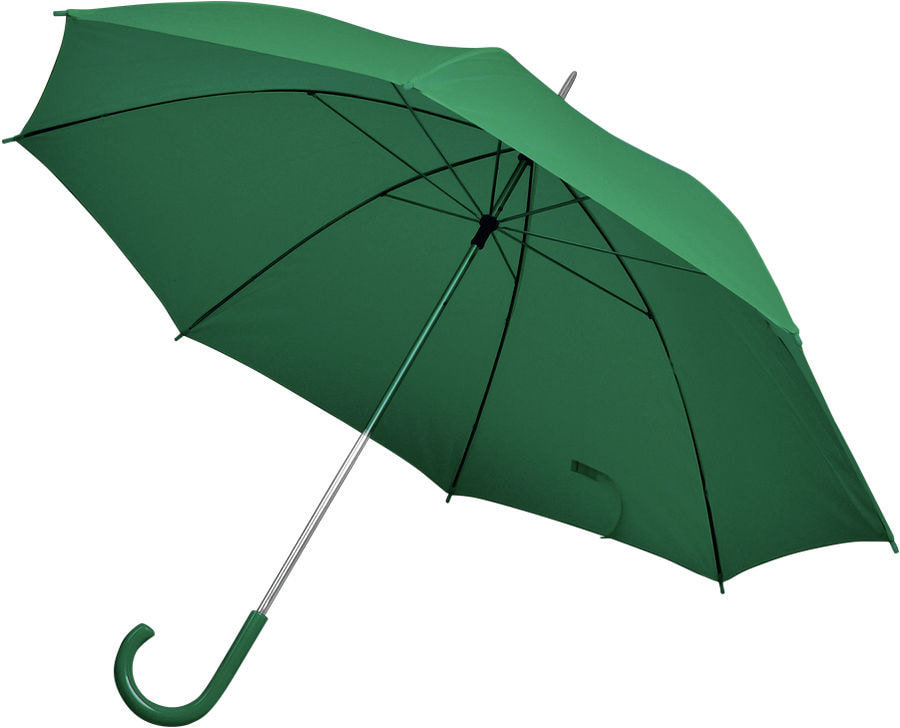 Артикул: H7425/15 — Зонт-трость с пластиковой ручкой, механический; зеленый; D=103 см; 100% полиэстер; шелкография