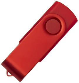 H19328_16Gb/08 - USB flash-карта DOT (16Гб), красный, 5,8х2х1,1см, пластик, металл