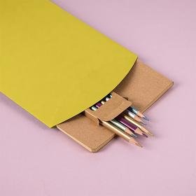 Набор подарочный PAINTER: скетчбук-блокнот, набор цветных карандашей, коробка; желтый