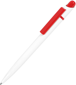 H123/08 - MIR, ручка шариковая, красный/белый, пластик
