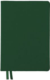Ежедневник недатированный Softie, А5, темно-зеленый, блок в клетку, зеленый обрез