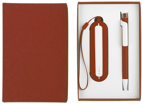 Набор SEASHELL-1:Универсальный аккумулятор(2000 mAh) и ручка в подарочной коробке,красный, шт