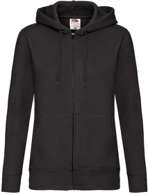 Толстовка "Lady-Fit Hooded Sweat Jacket", черный, 75% х/б, 25% п/э, 280 г/м2 (H621180.36)