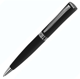 H16504/35_black - WIZARD, ручка шариковая, черный/хром, металл