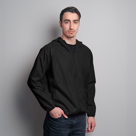 Ветровка мужская COLIN, черный,  100% полиэстер, плотность 280Т.