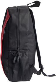 Рюкзак PLUS, чёрный/красный, 44 x 26 x 12 см, 100% полиэстер 600D