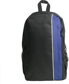 H16784/35/26 - Рюкзак PLUS, чёрный/т.синий, 44 x 26 x 12 см, 100% полиэстер 600D