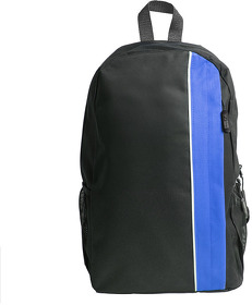 H16784/35/24 - Рюкзак PLUS, чёрный/синий, 44 x 26 x 12 см, 100% полиэстер 600D