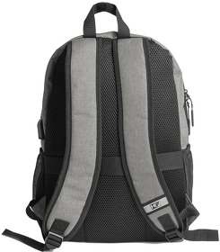 Рюкзак PULL, серый/чёрный, 45 x 28 x 11 см, 100% полиэстер 300D+600D