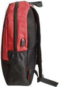 Рюкзак PULL, красный/чёрный, 45 x 28 x 11 см, 100% полиэстер 300D+600D