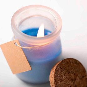 Свеча TEPOR ароматизированная (ваниль), белый,7,6х5,6см, пробковое дерево, воск, стекло