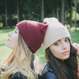 Шапка вязаная  двойная 