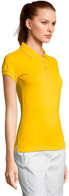 Поло женское PASSION, солнечно-желтый, 100% хлопок, 170 г/м2