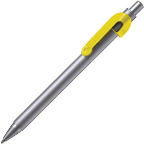 H19603/03 - SNAKE, ручка шариковая, желтый, серебристый корпус, металл
