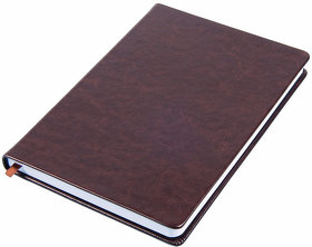 Ежедневник недатированный Duncan, А5,  темно-коричневый, белый блок (H24607/33)