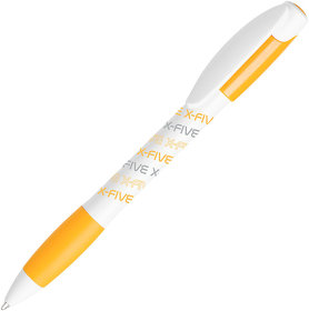 X-5, ручка шариковая, желтый/белый, пластик