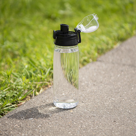 Бутылка для воды FLASK, 800 мл; 25,2х7,7см, синий, пластик