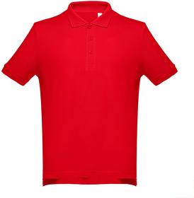 Рубашка-поло мужская ADAM, красный, 100% хлопок, плотность 195 г/м2