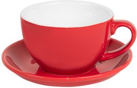 Чайная/кофейная пара CAPPUCCINO, красный, 260 мл, фарфор (H27800/08)