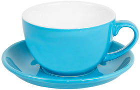 Чайная/кофейная пара CAPPUCCINO, голубой, 260 мл, фарфор (H27800/22)