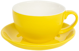Чайная/кофейная пара CAPPUCCINO, желтый, 260 мл, фарфор (H27800/03)
