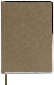 Ежедневник недатированный Montrose, А5,  светло-коричневый, кремовый блок, графитовый срез