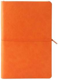Ежедневник недатированный Fusion, А5, оранжевый, кремовый блок, оранжевый срез