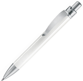 H385/01 - FUTURA, ручка шариковая, белый/хром, пластик/металл