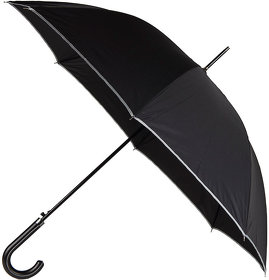 Зонт-трость ROYAL,черный, эпонж, пластик (H347157)