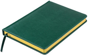 Ежедневник недатированный Joy, А5,  темно-зеленый, белый блок, золотой обрез