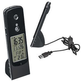Интернет-телефон с камерой,часами, будильником и термометром; 17х5х4 см; пластик (H15505/black)