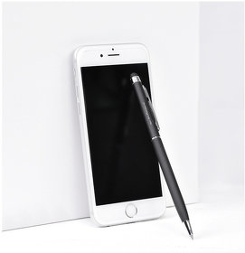 TOUCHWRITER SOFT, ручка шариковая со стилусом для сенсорных экранов, красный/хром, металл/soft-touch