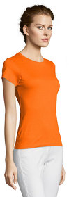 Футболка женская MISS, оранжевый, 100% хлопок, 150 г/м2