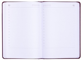 Ежедневник недатированный Anderson, А5, бордовый, белый блок