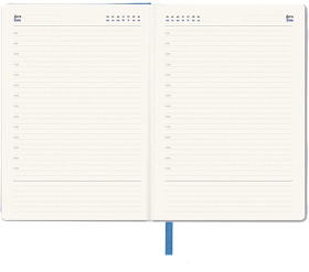 Ежедневник недатированный Pulpy, А5,  лазурный, кремовый блок, лазурный срез