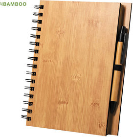 Набор из блокнота  и шариковой ручки POLNAR, бамбук (H346401)