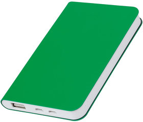 Универсальный аккумулятор "Silki" (5000mAh),зеленый, 7,5х12,1х1,1см, искусственная кожа,плас (H23102/15)