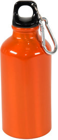 H7120/06 - Бутылка для воды "Mento-1", алюминиевая, с карабином, 400 мл., оранжевый