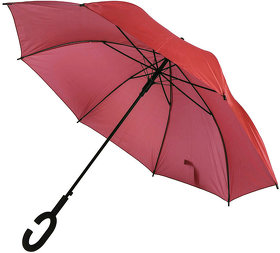 Зонт-трость HALRUM,  полуавтомат, красный, D=105 см, нейлон, пластик (H345706/08)