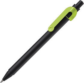 H19604/15 - SNAKE, ручка шариковая, светло-зеленый, черный корпус, металл