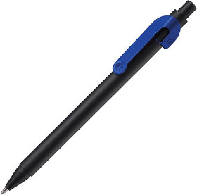 SNAKE, ручка шариковая, синий, черный корпус, металл