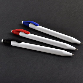 N1, ручка шариковая, красный/белый, пластик