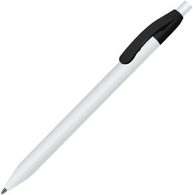 N1, ручка шариковая, черный/белый, пластик