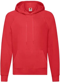 Толстовка мужская "LIGHTWEIGHT", красный, 80% хлопок, 20% полиэстер, 240 г/м2 (H621400.40)