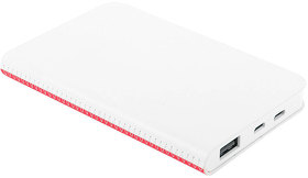 Универсальный аккумулятор "Franki" (5000mAh),белый с красным, 7,5х12,1х1,1см (H23104/08)