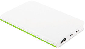 H23104/15 - Универсальный аккумулятор "Franki" (5000mAh),белый с зеленым, 7,5х12,1х1,1см