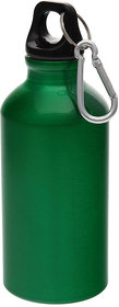 H7120/15 - Бутылка для воды "Mento-1", алюминиевая, с карабином, 400 мл., зеленый
